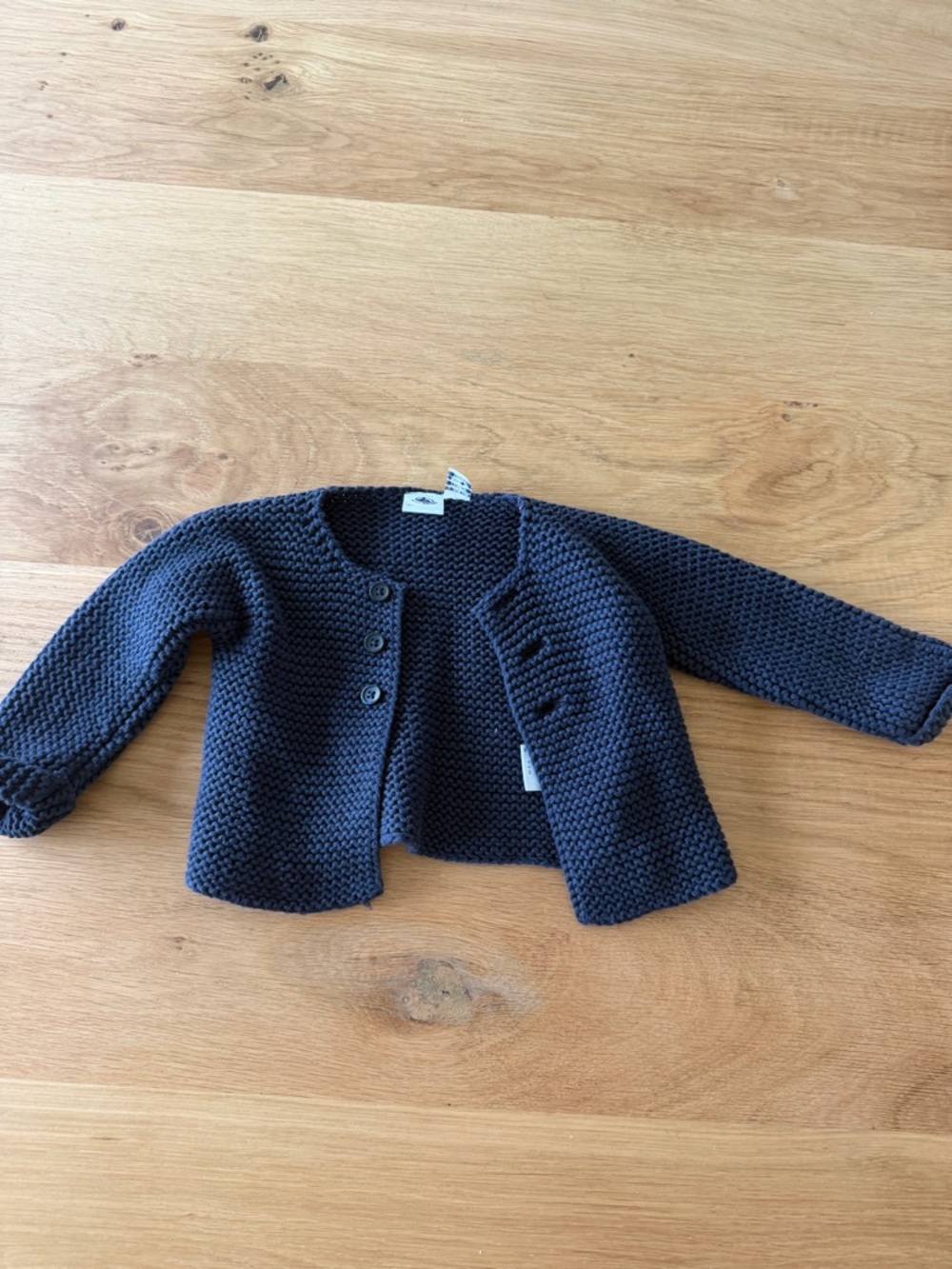 Worn Once Petit Bateau Infant Navy Woven Sweater 6 months